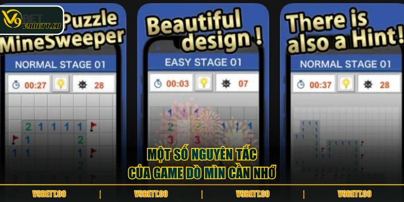 Một số nguyên tắc của game dò mìn cần nhớ