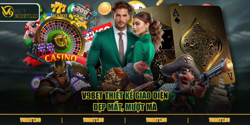 V9BET thiết kế giao diện đẹp mắt, mượt mà
